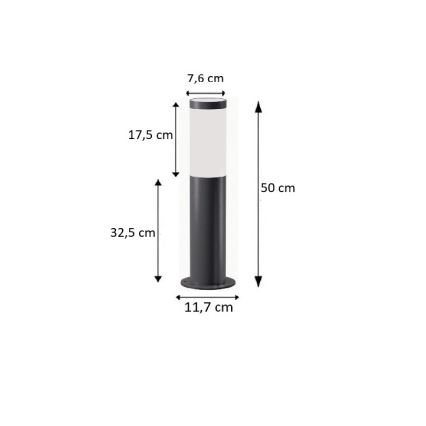 BRILAGI - Lampă LED dimmabilă de exterior ELIA 1xE27/6W/230V 2700-6500K IP44 Wi-Fi 50 cm antracit
