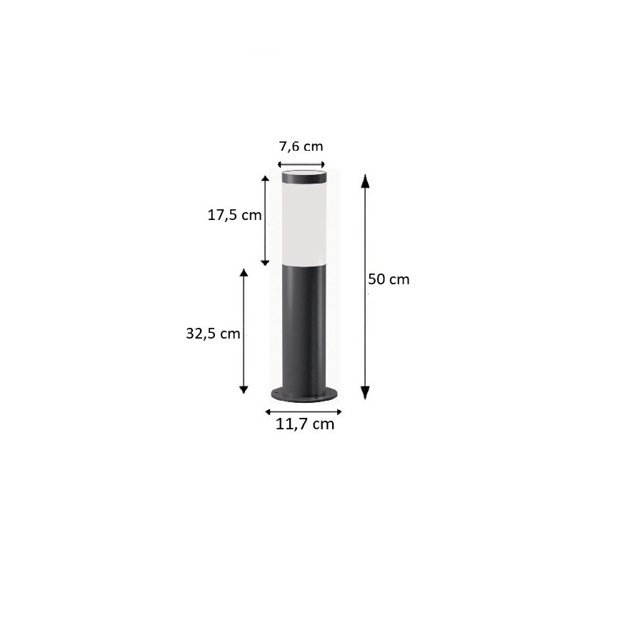BRILAGI - Lampă LED dimmabilă de exterior ELIA 1xE27/6W/230V 2700-6500K IP44 Wi-Fi 50 cm antracit