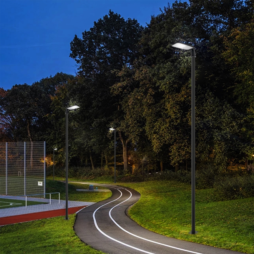 Brilagi - Lampă stradală LED pentru exterior cu stâlp de 4 m și braț articulat, URBANLIGHT LED/100W/230V, negru, IP65