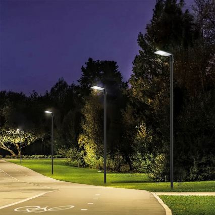 Brilagi - Lampă stradală LED pentru exterior cu stâlp de 4 m și braț articulat, URBANLIGHT LED/100W/230V, negru, IP65