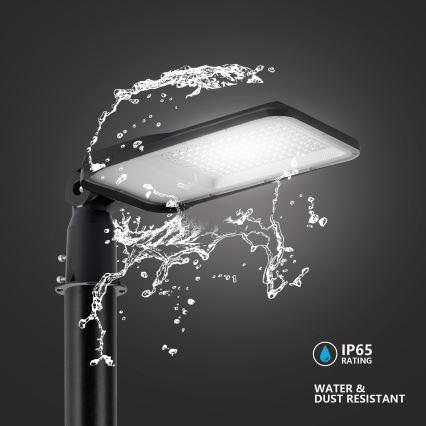 Brilagi - Lampă stradală LED pentru exterior cu stâlp de 4 m și braț articulat, URBANLIGHT LED/100W/230V, negru, IP65