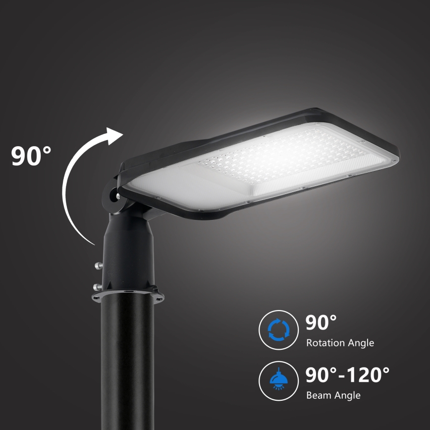 Brilagi - Lampă stradală LED pentru exterior cu stâlp de 4 m și braț articulat, URBANLIGHT LED/100W/230V, negru, IP65