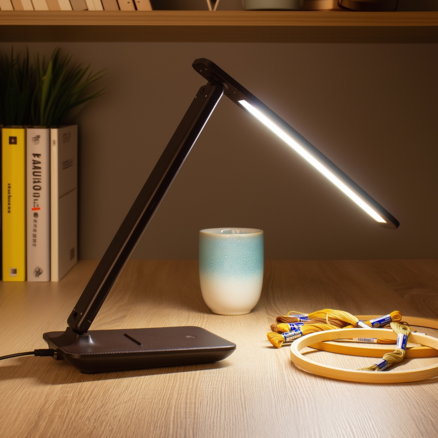 Brilagi - Lampă de birou LED cu intensitate reglabilă MODO LED/7W/230V 3000/4000/6500K maro