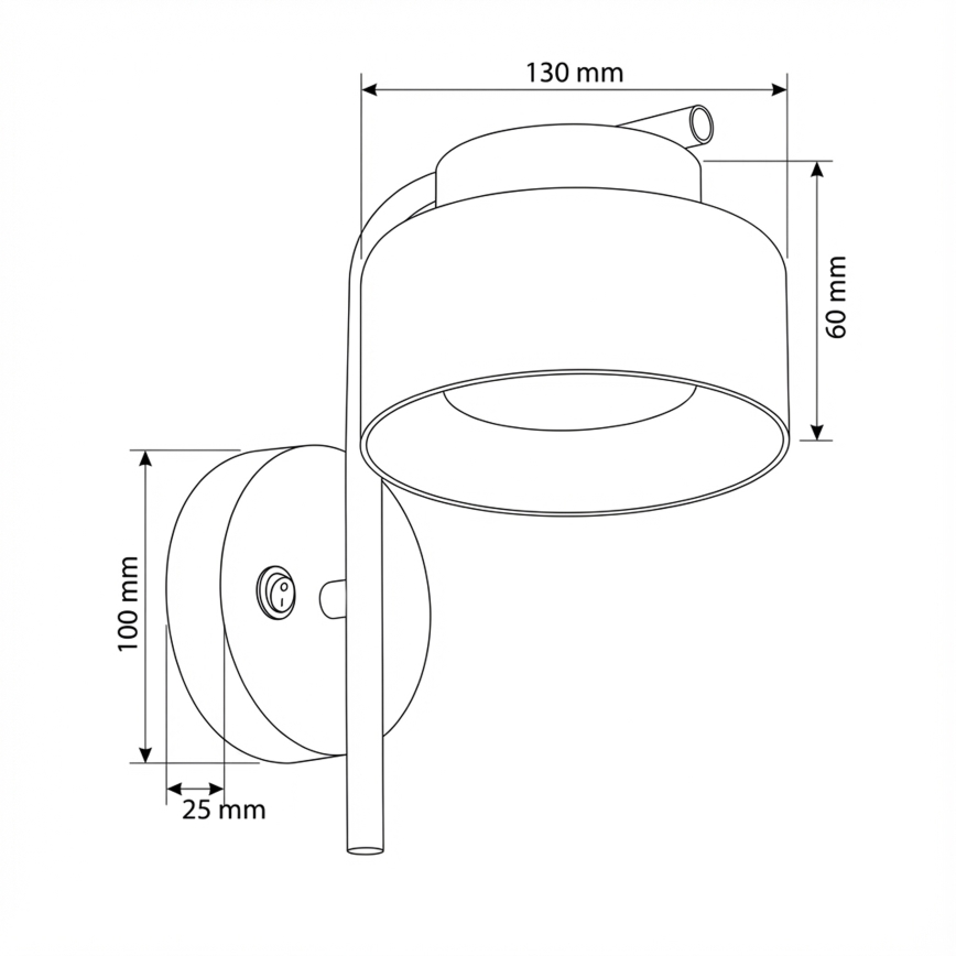 Brilagi - LED Lampă de perete AURA LUX 1xGX53/30W/230V negru/fumuriu
