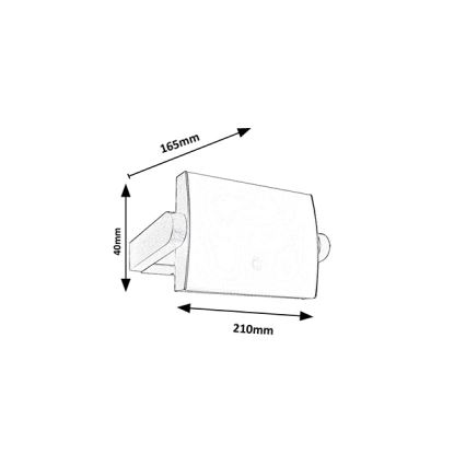 Brilagi - Aplică LED de exterior ANKLE cu senzor, 18W, 230V, 4000K, IP65, antracit