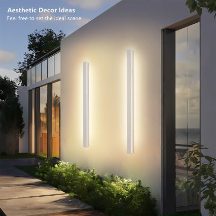 Brilagi - Aplică LED de exterior LINEAR, 22W, 230V, 3000K, IP65, 100 cm, albă, CRI 90