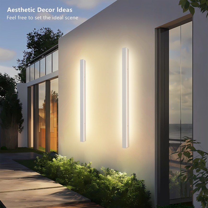 Brilagi - Aplică LED de exterior LINEAR, 22W, 230V, 3000K, IP65, 100 cm, albă, CRI 90