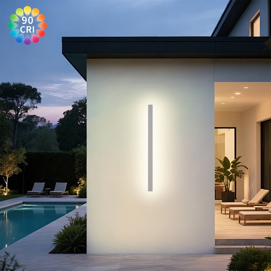 Brilagi - Aplică LED de exterior LINEAR, 22W, 230V, 3000K, IP65, 100 cm, albă, CRI 90