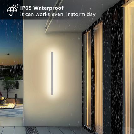 Brilagi - Aplică LED de exterior LINEAR, 22W, 230V, 3000K, IP65, 100 cm, albă, CRI 90