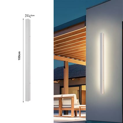 Brilagi - Aplică LED de exterior LINEAR, 22W, 230V, 3000K, IP65, 100 cm, albă, CRI 90