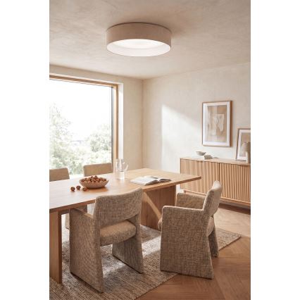 Brilagi - Plafonieră LED dimmabilă VELVET SMARTIX STARS LED/24W/230V 3000-6000K Ø 45 cm cremă Wi-Fi Tuya Beacon + telecomandă