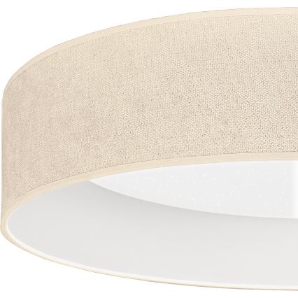 Brilagi - Plafonieră LED dimmabilă VELVET SMARTIX STARS LED/24W/230V 3000-6000K Ø 45 cm cremă Wi-Fi Tuya Beacon + telecomandă