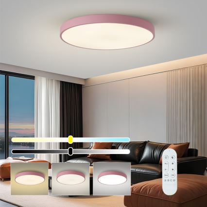 Brilagi - Corp de iluminat LED dimabil pentru piscină POOL SMART, 100 W, 230 V, diametru 80 cm, 3000–6000K, Wi‑Fi Tuya + telecomandă, roz