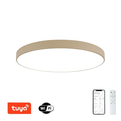 Brilagi - Plafonieră LED dimabilă POOL SMART, 128 W, 230 V, 3000-6000 K, 100 cm, bej, Wi-Fi Tuya + telecomandă