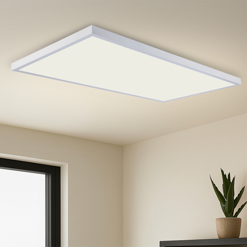 Brilagi - Plafonieră LED reglabilă pentru baie FRAME SMART LED/96W/230V 120x60 cm 3000-6000K IP44 albă + telecomandă