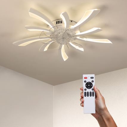 Brilagi - Plafonier LED cu ventilator, reglabil, LED/50W/230V 3000-6500K alb + telecomandă