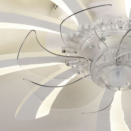 Brilagi - Plafonier LED cu ventilator, reglabil, LED/50W/230V 3000-6500K alb + telecomandă