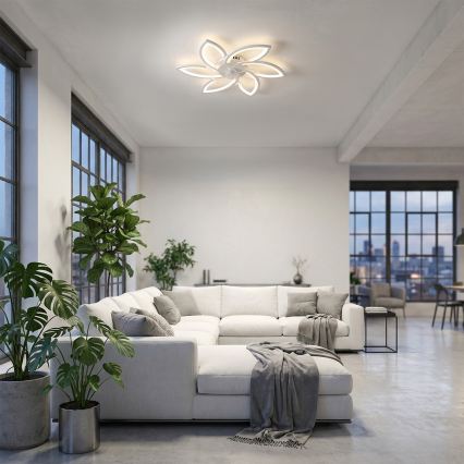 Brilagi - Plafonier LED cu ventilator, reglabil, LED/50W/230V 3000-6500K alb + telecomandă