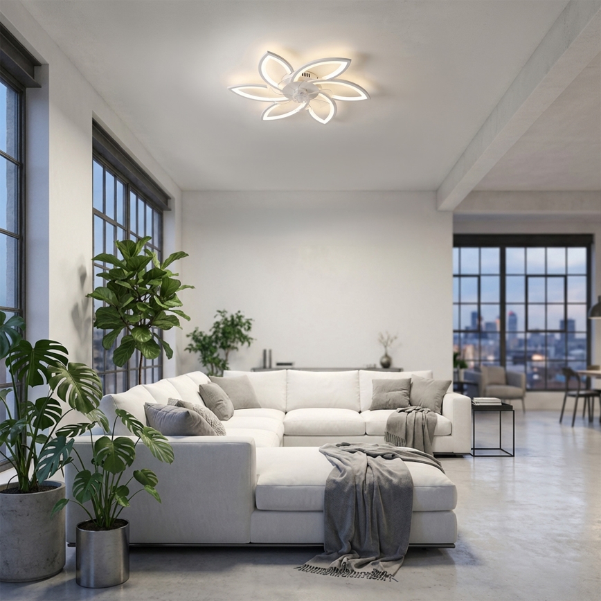 Brilagi - Plafonier LED cu ventilator, reglabil, LED/50W/230V 3000-6500K alb + telecomandă