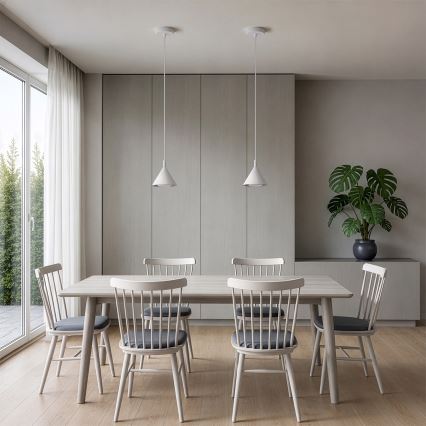 BRILAGI - LED Lampă suspendată pe cablu CONE SINGLE 1xGX53/15W/230V albă