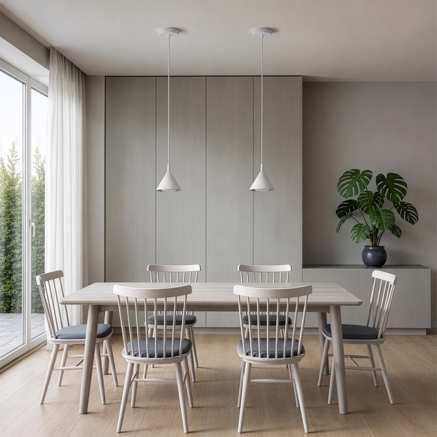 BRILAGI - LED Lampă suspendată pe cablu CONE SINGLE 1xGX53/15W/230V albă