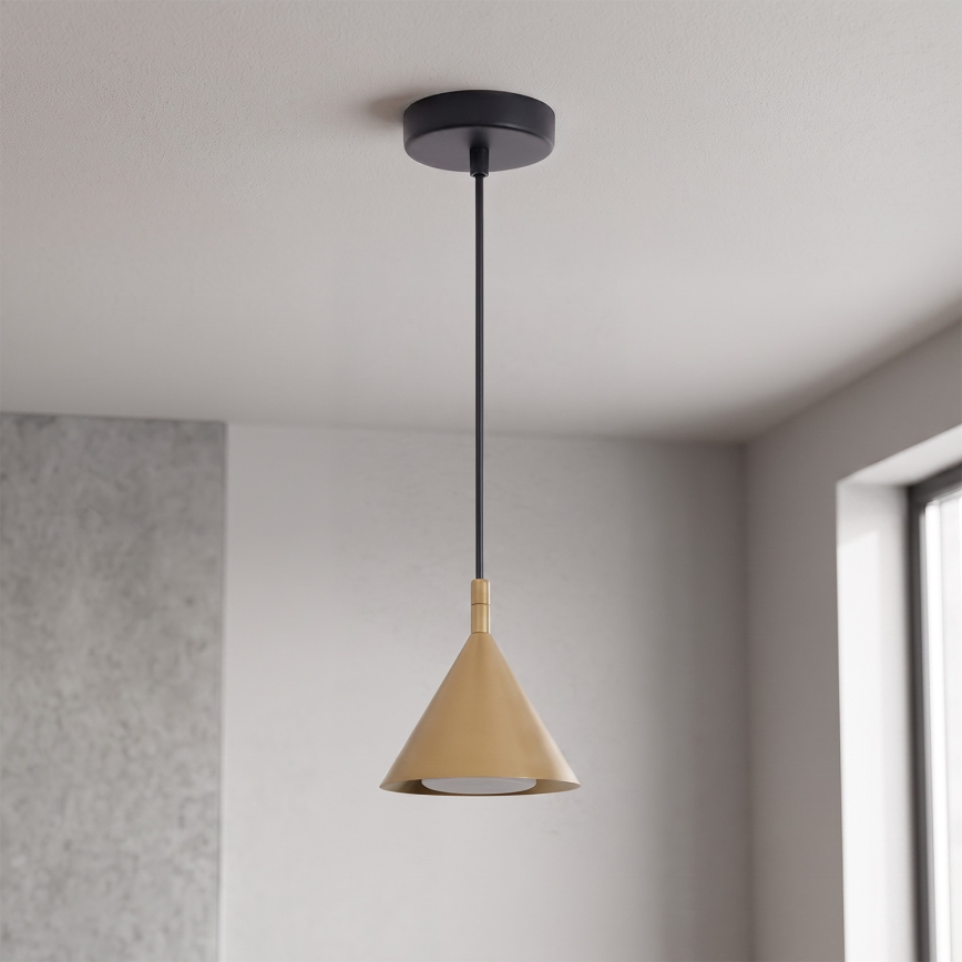 BRILAGI - LED Lampă suspendată pe cablu CONE SINGLE 1xGX53/15W/230V aurie
