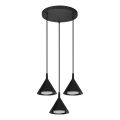 BRILAGI - LED Lampă suspendată pe cablu CONE TRIPLE ROUND 3xGX53/15W/230V negru
