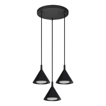 BRILAGI - LED Lampă suspendată pe cablu CONE TRIPLE ROUND 3xGX53/15W/230V negru