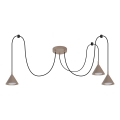 BRILAGI - LED Lampă suspendată pe cablu CONE TRIPLE SPIDER 3xGX53/15W/230V bej
