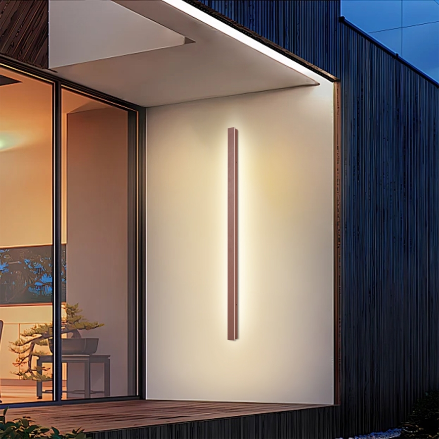 Brilagi - Aplica LED de perete pentru exterior LINEAR LED/32W/230V 3000K IP65 140 cm maro CRI 90