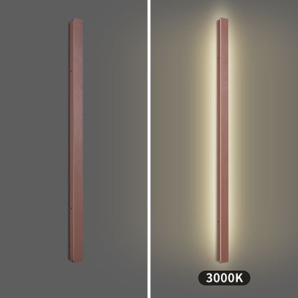 Brilagi - Aplica LED de perete pentru exterior LINEAR LED/32W/230V 3000K IP65 140 cm maro CRI 90