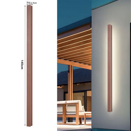 Brilagi - Aplica LED de perete pentru exterior LINEAR LED/32W/230V 3000K IP65 140 cm maro CRI 90