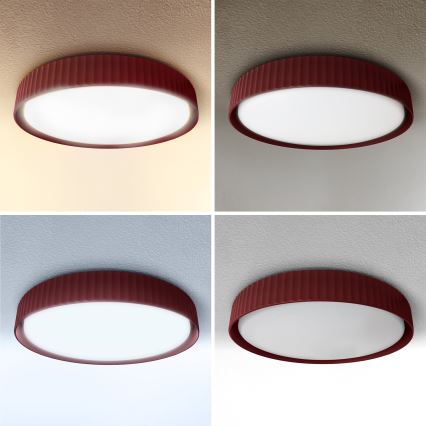 Brilagi - Plafonier LED dimabil LUCIA LED/60W/230V 3000-6500K Ø 59 cm roșu + telecomandă