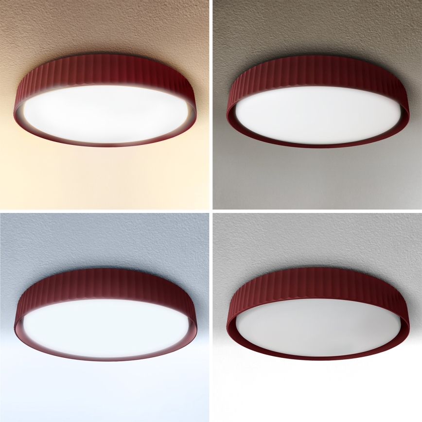 Brilagi - Plafonier LED dimabil LUCIA LED/60W/230V 3000-6500K Ø 59 cm roșu + telecomandă