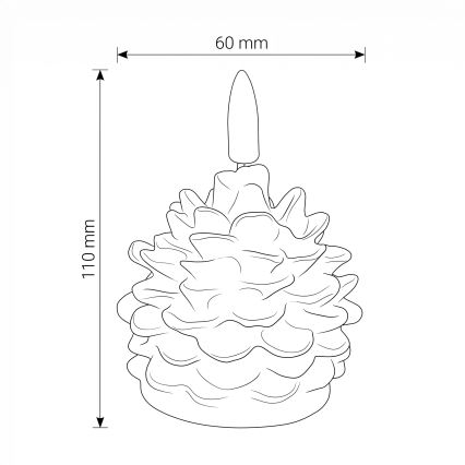 BRILAGI - LED Lumânare LED/1xCR2032 maro