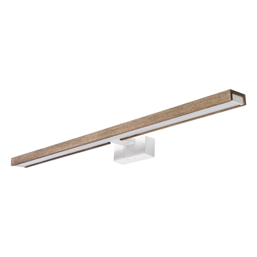 Brilagi - Iluminare LED 3-în-1 pentru oglindă de baie WOODY MIRROR LED/15W/230V 80 cm IP44 alb/stejar-nuc