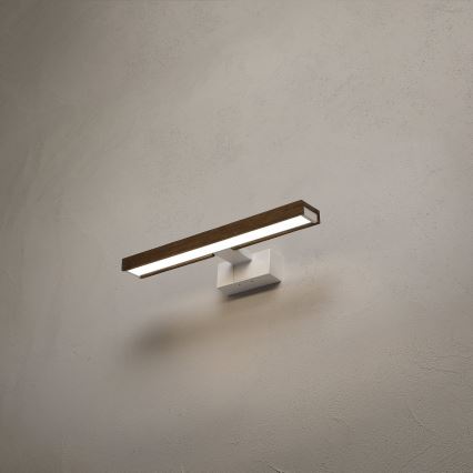 Brilagi - Iluminare LED 3-în-1 pentru oglindă de baie WOODY MIRROR, LED/8W/230V, 40 cm, IP44, alb/stejar