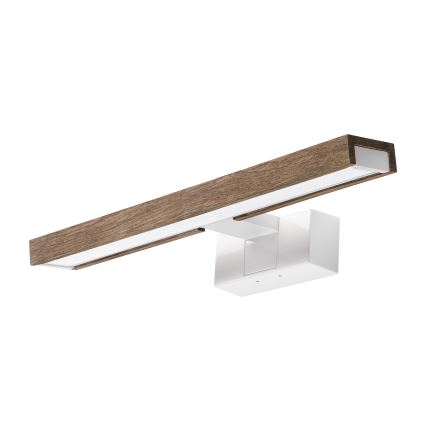 Brilagi - Iluminare LED 3-în-1 pentru oglindă de baie WOODY MIRROR, LED/8W/230V, 40 cm, IP44, alb/stejar