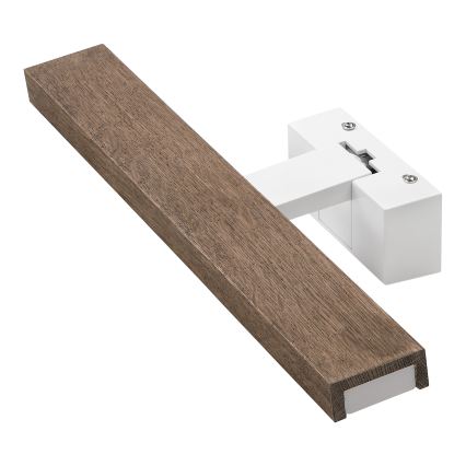 Brilagi - Iluminare LED 3-în-1 pentru oglindă de baie WOODY MIRROR, LED/8W/230V, 40 cm, IP44, alb/stejar