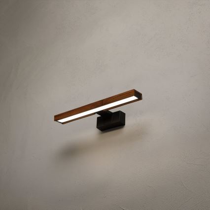 Brilagi - Iluminare LED pentru oglindă de baie 3-în-1 WOODY MIRROR LED/8W/230V 40 cm IP44 negru/stejar