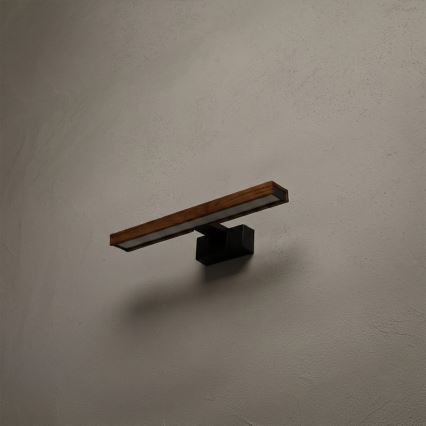 Brilagi - Iluminare LED pentru oglindă de baie 3-în-1 WOODY MIRROR LED/8W/230V 40 cm IP44 negru/stejar