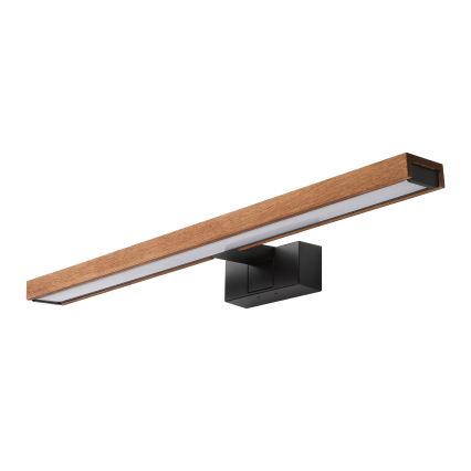 Brilagi - Iluminare LED pentru oglindă de baie WOODY MIRROR 3în1 LED/12W/230V 60 cm IP44 negru/stejar cireș