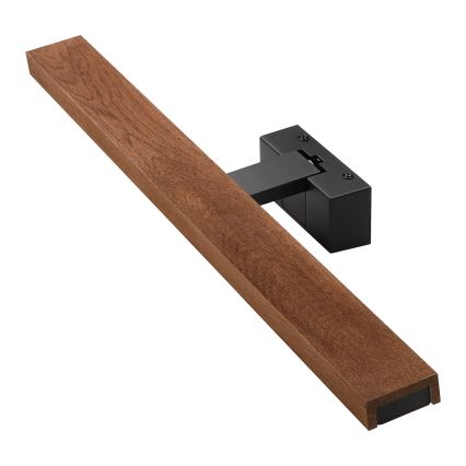 Brilagi - Iluminare LED pentru oglindă de baie WOODY MIRROR 3în1 LED/12W/230V 60 cm IP44 negru/stejar cireș