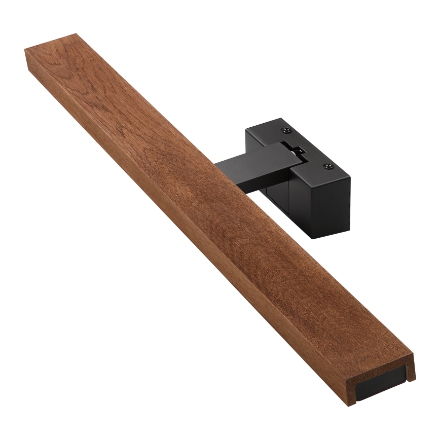 Brilagi - Iluminare LED pentru oglindă de baie WOODY MIRROR 3în1 LED/12W/230V 60 cm IP44 negru/stejar cireș