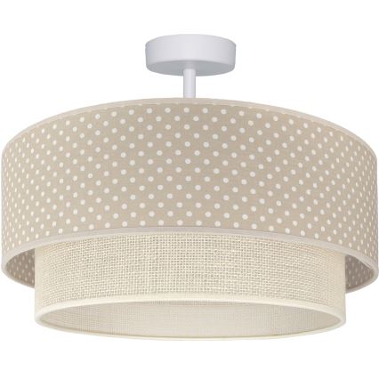 Brilagi - Plafonieră LED aplicată BOHO BOBO, 1xE27/10W/230V, Ø 40 cm, cu buline, bej/crem