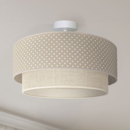 Brilagi - Plafonieră LED aplicată BOHO BOBO, 1xE27/10W/230V, Ø 40 cm, cu buline, bej/crem