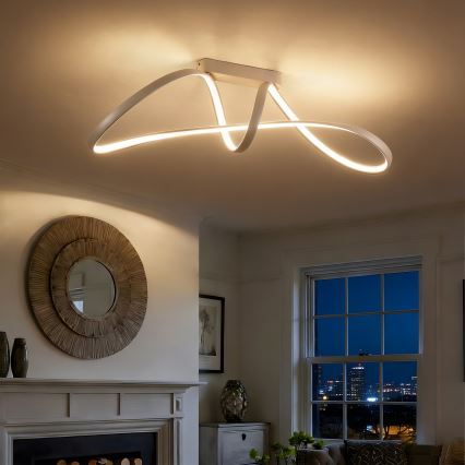 Brilagi - Plafonieră LED dimabilă TWISTER LED/60W/230V 3000-6000K bej, cu telecomandă