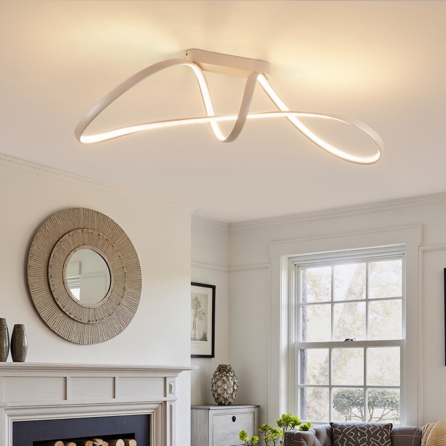 Brilagi - Plafonieră LED dimabilă TWISTER LED/60W/230V 3000-6000K bej, cu telecomandă