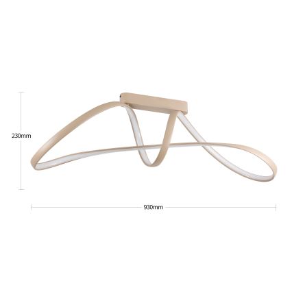 Brilagi - Plafonieră LED dimabilă TWISTER LED/60W/230V 3000-6000K bej, cu telecomandă