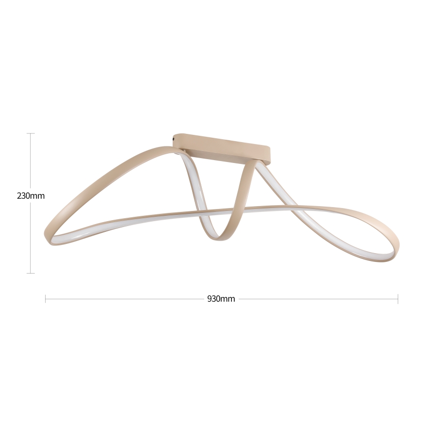 Brilagi - Plafonieră LED dimabilă TWISTER LED/60W/230V 3000-6000K bej, cu telecomandă